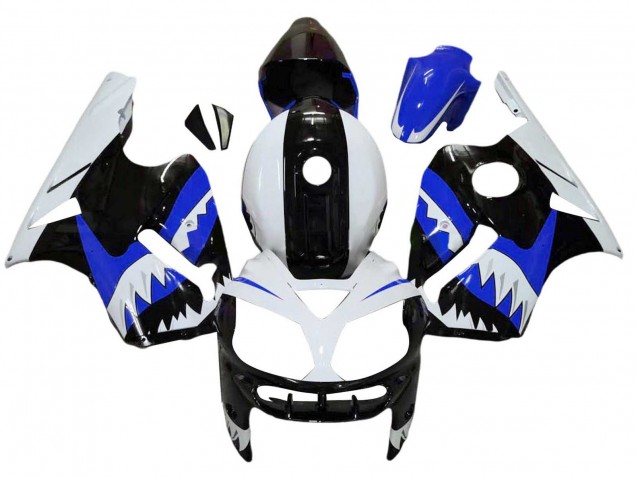 Carenados Moto Kawasaki ZX12R 2002-2006 - Blanco Azul Negro Tiburón