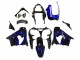 Carenados Moto Kawasaki ZX9R 2000-2001 - Negro Brillante Azul Llama Blanco