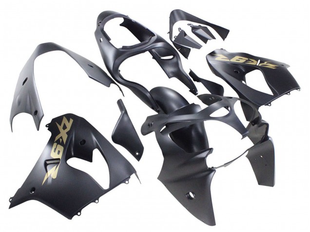 Carenados Moto Kawasaki ZX9R 2000-2001 - Negro Mate Oro