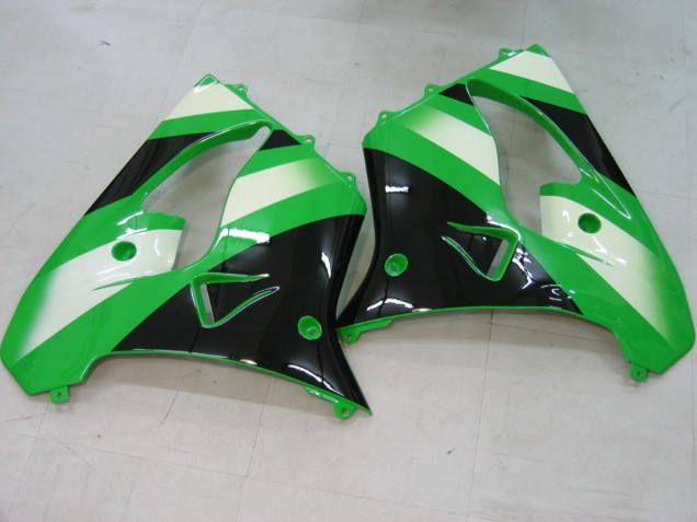 Carenados Moto Kawasaki ZX9R 2000-2001 - Verde Plata Negro