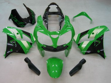 Carenados Moto Kawasaki ZX9R 2000-2001 - Verde Plata Negro