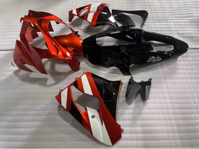 Carenados Moto Kawasaki ZX9R 2002-2003 - Rojo Blanco Negro Brillante