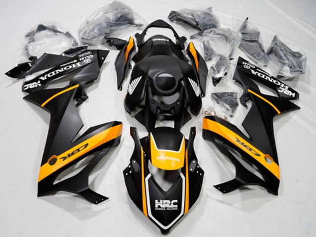 Carenados Moto Honda CBR650R 2019-2020 - Negro Mate Amarillo Blanco