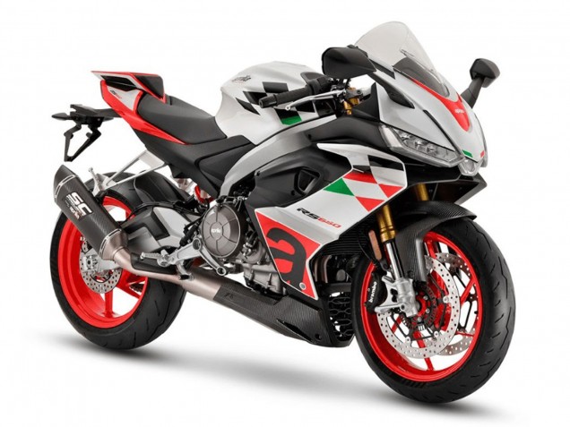 Carenados Moto Aprilia RS660 2020-2024 - Blanco Rojo Negro FibraCarbono Verde