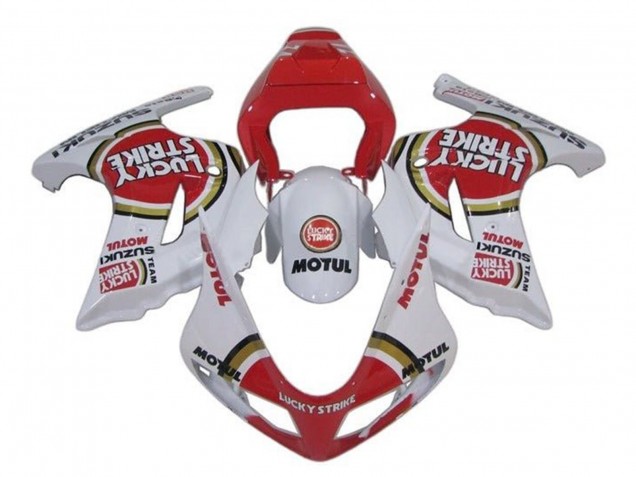 Carenados Moto Suzuki SV650 2003-2013 - Blanco Rojo Lucky Strike