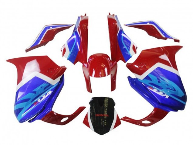 Carenados Moto Honda VFR 1200 2010-2014 - Blanco Rojo Azul
