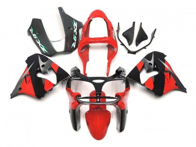 Carenados Moto Kawasaki ZX9R 2002-2003 - Rojo Negro Plata