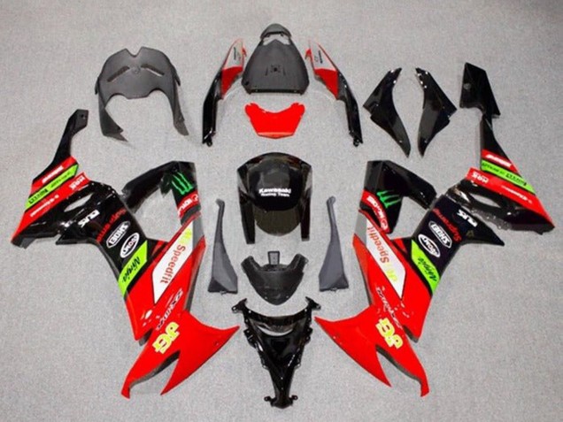 Carenados Moto Kawasaki ZX10R 2008-2010 - Rojo Verde Negro Amarillo
