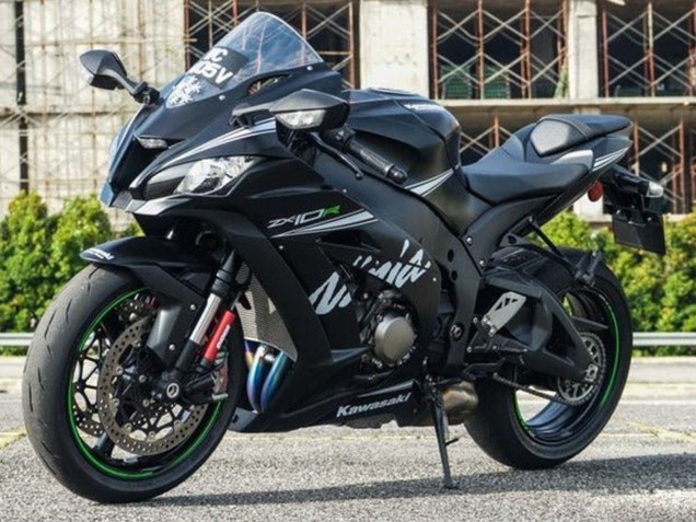 Carenados Moto Kawasaki ZX10R 2016-2020 - Negro Mate Blanco Verde