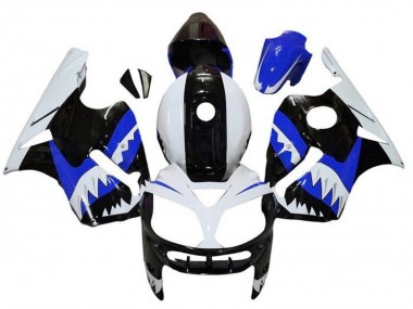 Carenados Moto Kawasaki ZX12R 2000-2001 - Blanco Negro Azul Tiburón