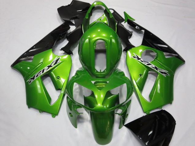 Carenados Moto Kawasaki ZX12R 2002-2006 - Verde Negro Brillante
