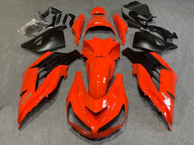 Carenados Moto Kawasaki ZX14R ZZR1400 2006-2011 - Rojo Negro Mate