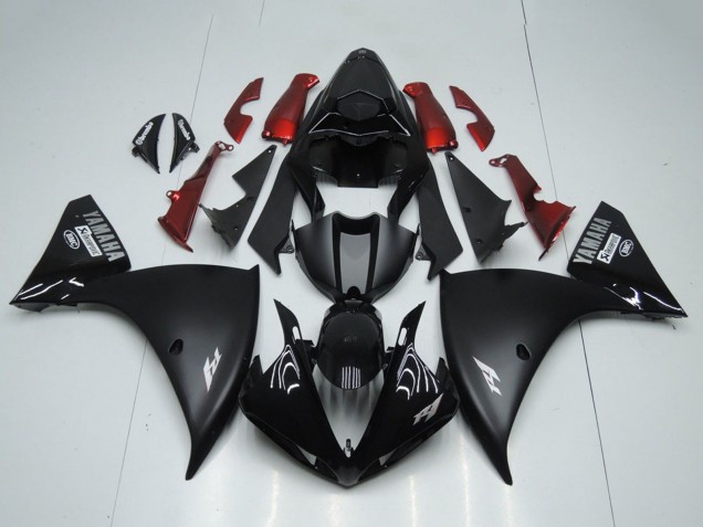 Carenados Moto Yamaha YZF R1 2012-2014 - Negro Brillante Negro Mate Rojo