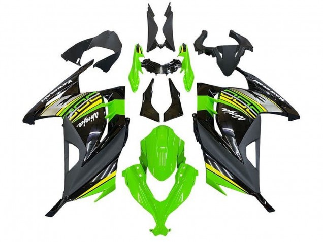 Carenados Moto Kawasaki EX300 2013-2017 - Verde Negro Plata Amarillo