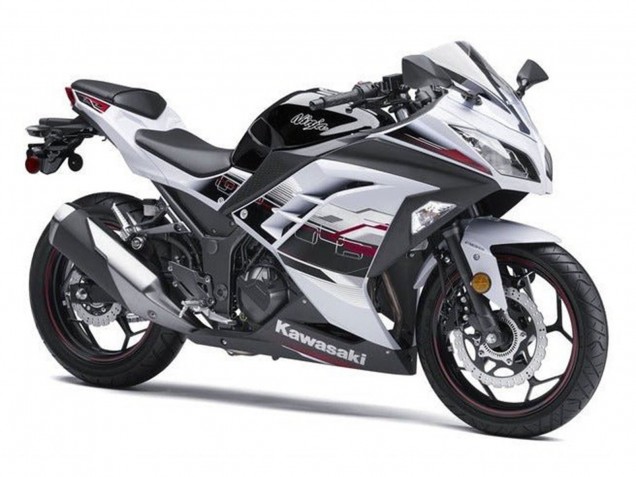 Carenados Moto Kawasaki EX300 2013-2017 - Blanco Negro Rojo Accents