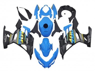 Carenados Moto Kawasaki Ninja 400 2018-2024 - Azul Negro Amarillo Gris