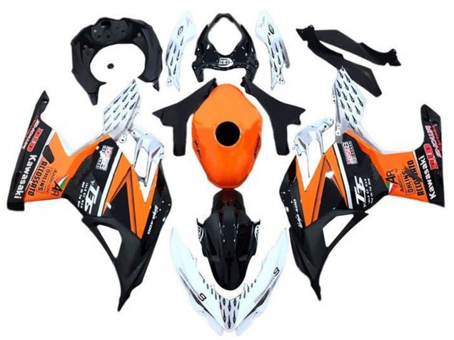 Carenados Moto Kawasaki Ninja 400 2018-2024 - Naranja Blanco Negro