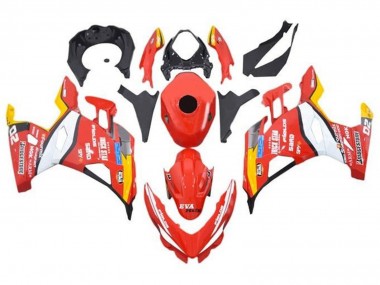 Carenados Moto Kawasaki Ninja 400 2018-2024 - Rojo Blanco Amarillo Negro Trick Star Bridgestone