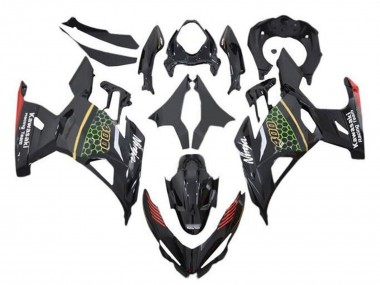 Carenados Moto Kawasaki Ninja 400 2018-2024 - Negro Verde Rojo Amarillo Honeycomb