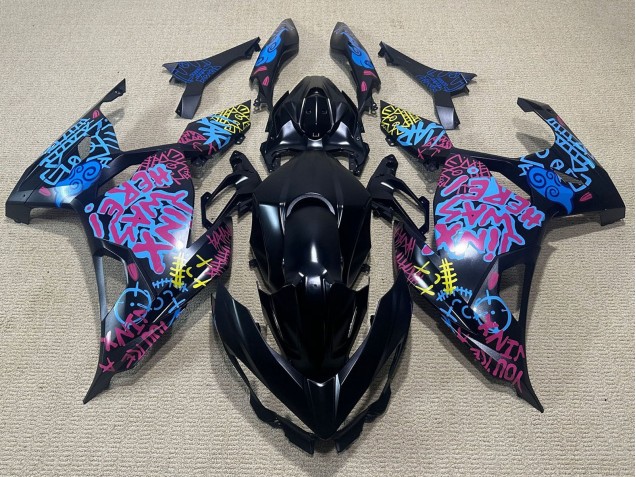 Carenados Moto Kawasaki Ninja 400 2018-2024 - Negro Azul Jinx