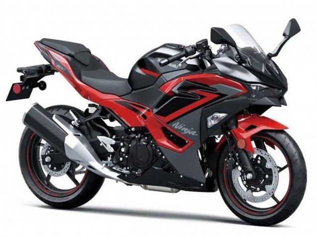 Carenados Moto Kawasaki Ninja 500 EX500R 2024-2026 - Negro Rojo Gris