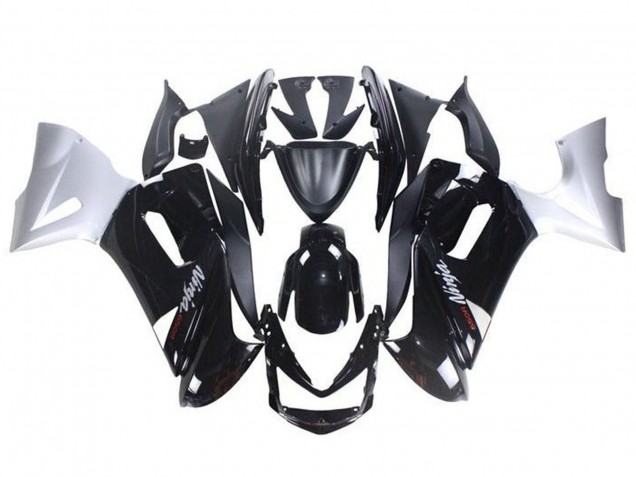 Carenados Moto Kawasaki Ninja 650 EX650 2006-2008 - Negro Brillante Blanco