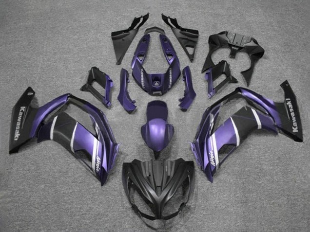 Carenados Moto Kawasaki Ninja 650 EX650 2012-2016 - Púrpura Plata Negro Mate