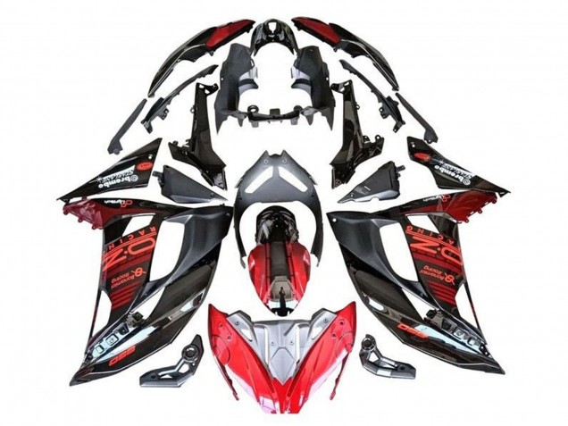 Carenados Moto Kawasaki Ninja 650 EX650 2017-2019 - Rojo Negro Plata