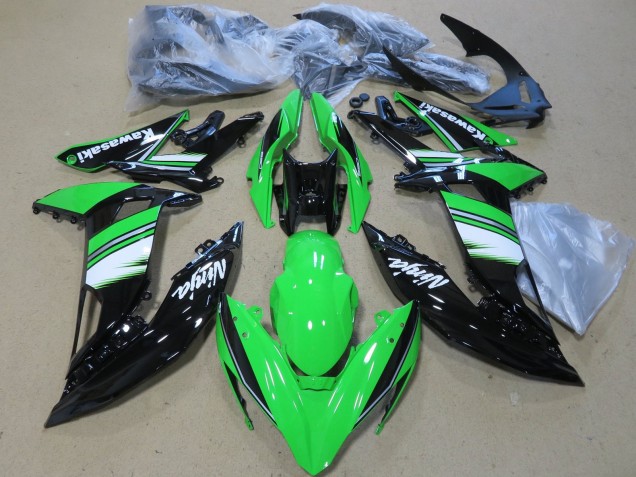 Carenados Moto Kawasaki Ninja 650 EX650 2017-2019 - Verde Blanco Negro Brillante