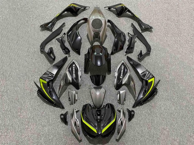 Carenados Moto Kawasaki Z1000 2014-2019 - Negro Gris Amarillo