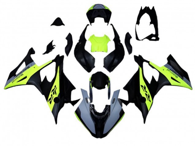 Carenados Moto BMW S1000RR 2019-2022 - Negro Mate Gris Neon Amarillo