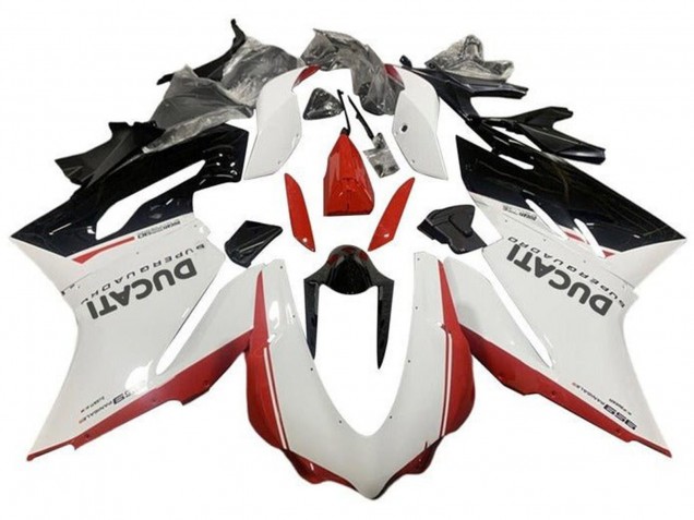 Carenados Moto Ducati 959 2015-2020 - Blanco Rojo Negro Brillante