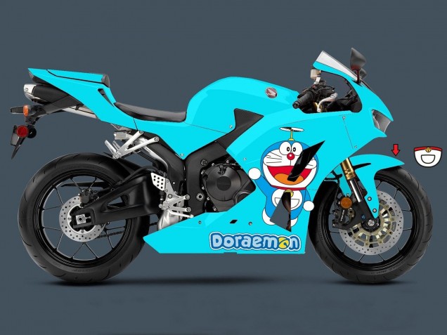 Carenados Moto Honda CBR600RR 2013-2026 - Azul Claro Doraemon
