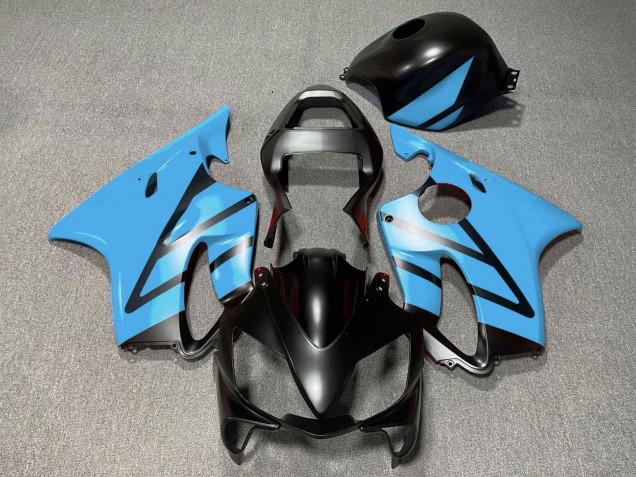 Carenados Moto Honda CBR600 F4i 2001-2003 - Azul Claro Negro Mate