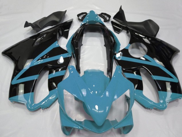 Carenados Moto Honda CBR600 F4i 2004-2007 - Azul Claro Negro Brillante