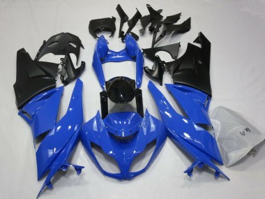 Carenados Moto Kawasaki ZX6R 2007-2008 - Azul Negro Negro Mate