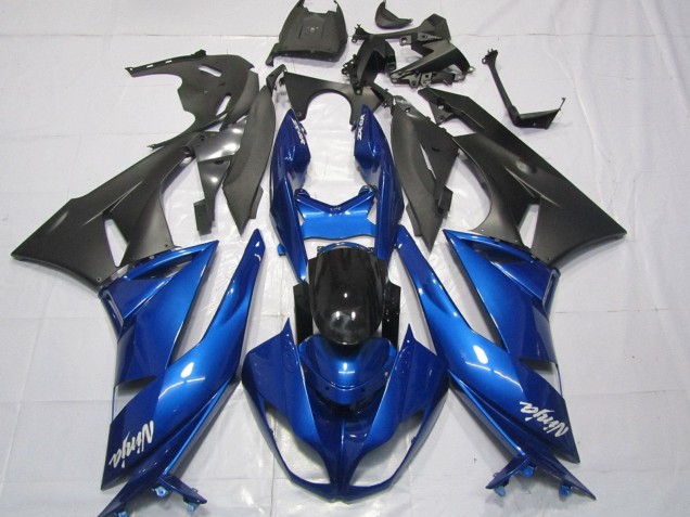 Carenados Moto Kawasaki ZX6R 2007-2008 - Azul Negro Mate Blanco