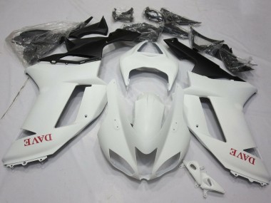 Carenados Moto Kawasaki ZX6R 2007-2008 - Blanco Mate Rojo