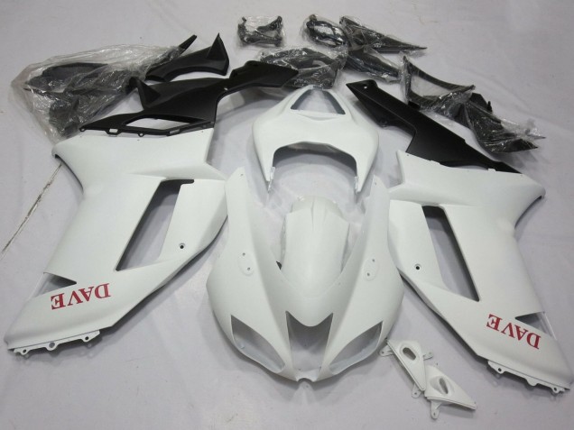 Carenados Moto Kawasaki ZX6R 2007-2008 - Blanco Mate Rojo