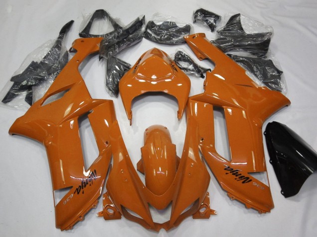 Carenado Moto Kawasaki ZX6R 2007-2008 - Naranja Negro