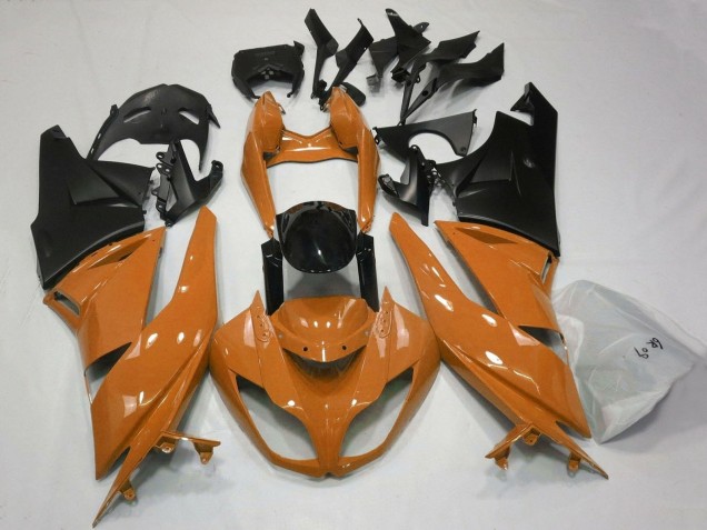 Carenados Moto Kawasaki ZX6R 2007-2008 - Naranja Negro Negro Mate