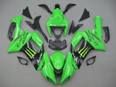 Carenados Moto Kawasaki ZX6R 2007-2008 - Verde Negro Monstruo Energy