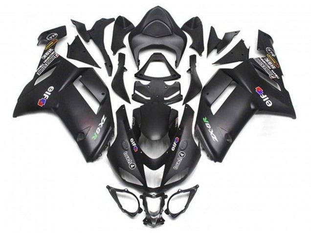 Carenados Moto Kawasaki ZX6R 2007-2008 - Negro Mate Elf