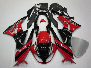 Carenados Moto Kawasaki ZX6R 2009-2012 - Rojo Negro Brillante Elf Touch4 Bridgestone