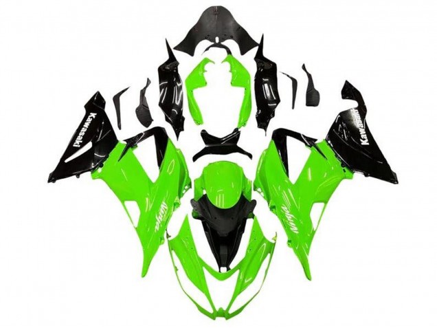 Kits Carenado Moto Kawasaki ZX6R 2013-2018 - Verde Negro Brillante