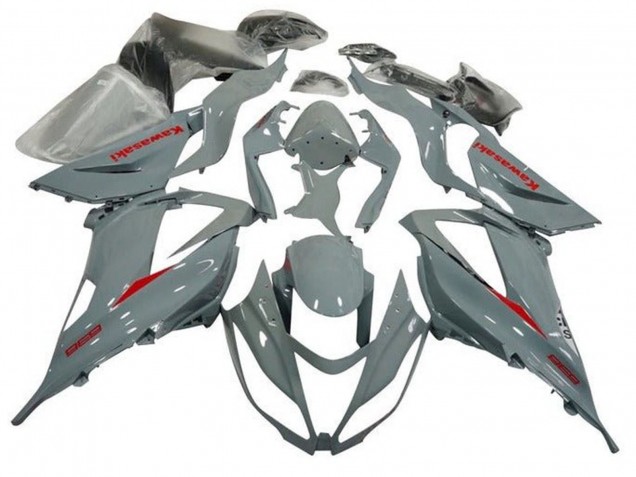 Carenado Moto Kawasaki ZX6R 2013-2018 - Nardo Gris Rojo