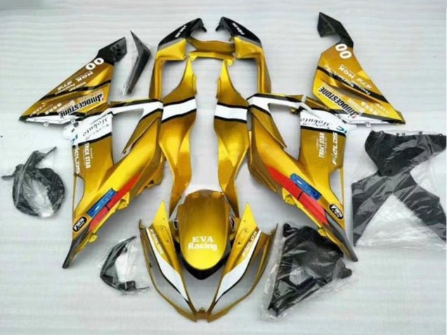 Carenados Moto Kawasaki ZX6R 2013-2018 - Oro Blanco Negro