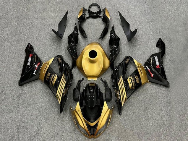 Carenados Moto Kawasaki ZX6R 2013-2018 - Oro Negro Brillante