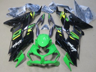 Carenados Moto Kawasaki ZX6R 2019-2022 - Verde Amarillo Negro Brillante