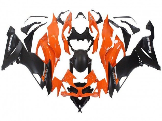 Carenado Moto Kawasaki ZX6R 2019-2022 - Naranja Negro Mate